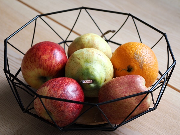 Obstkorb in der Unterkunft