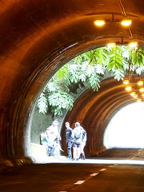 Wanderer auf der Straße