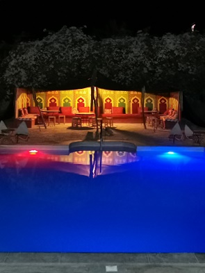 Pool bei Nacht